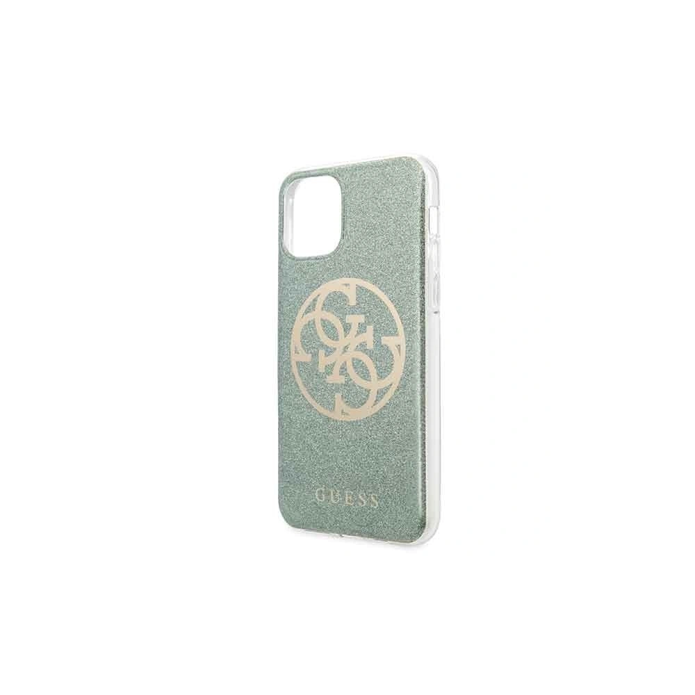 Wholesale Guess GUHCN61PCUGLKA iPhone 11 khaki hard case 4G Circle Glitter - GUE227KHA - {ean13} - Hurt