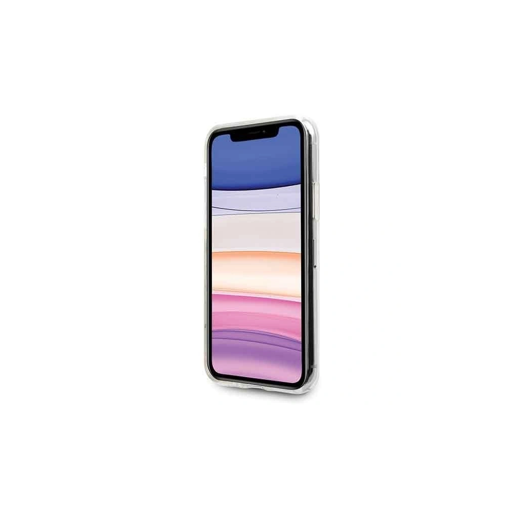 Hurtownia GSM - Etui Guess GUHCN61PCUGLKA Apple iPhone 11 khaki hard case 4G Circle Glitter - GUE227KHA - {ean13} - Hurt