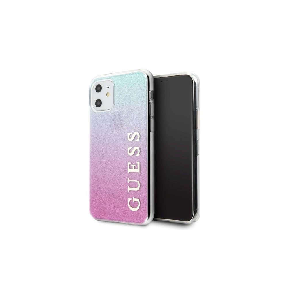 Hurtownia GSM - Etui Guess GUHCN61PCUGLPBL Apple iPhone 11 roz pink-blue/hard case Glitter Gradient - GUE228PNKBLU - {ean13} - Hurt