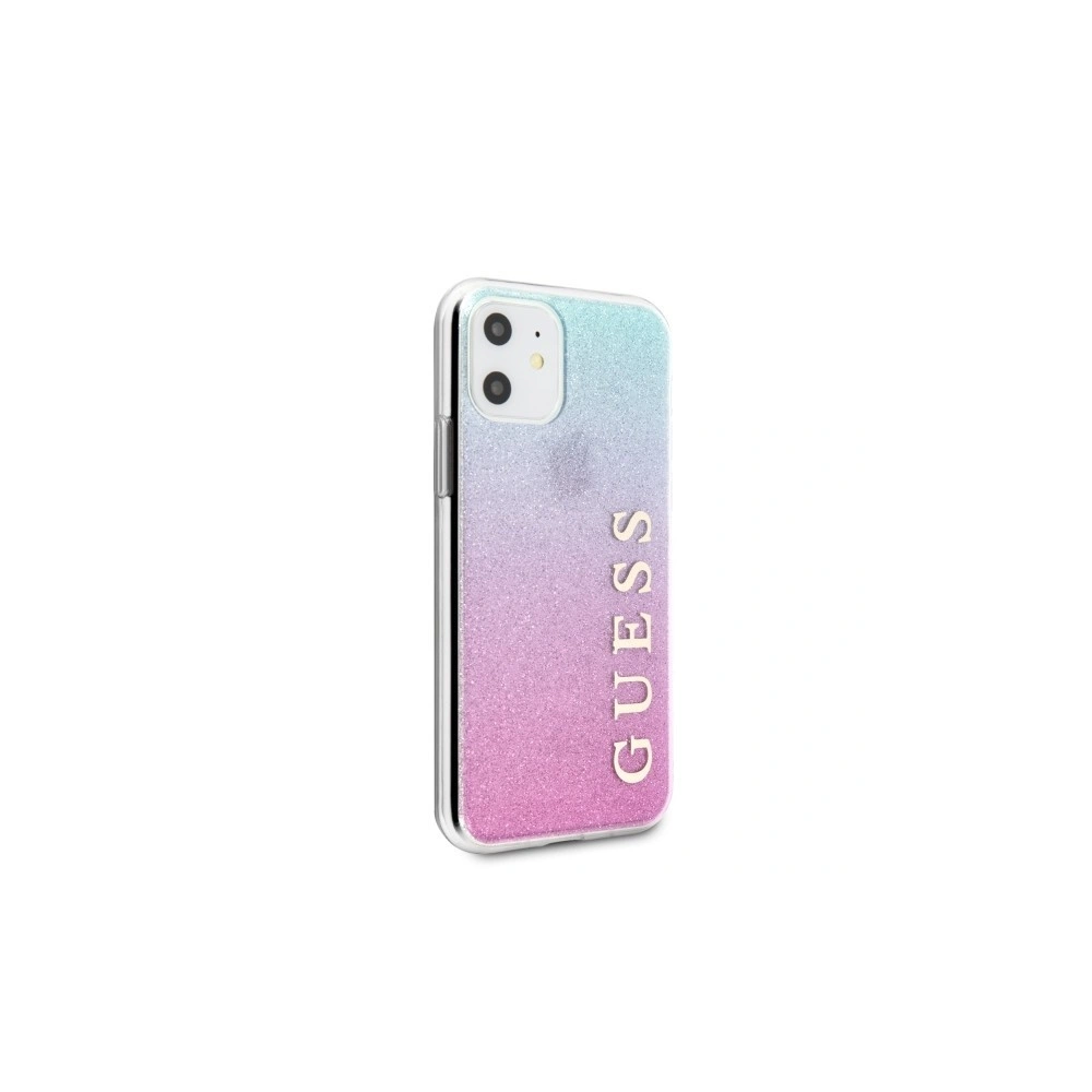 Wholesale Guess GUHCN61PCUGLPBL iPhone 11 pink blue hard case Glitter Gradient - GUE228PNKBLU - {ean13} - Hurt