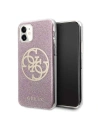 Guess GUHCN61PCUGLPI iPhone 11 pink hard case 4G Circle Glitter