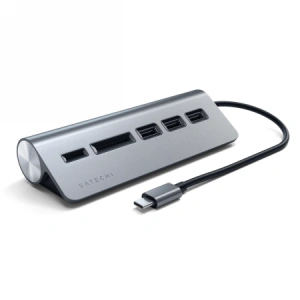 Hurtownia GSM - Adapter Satechi Aluminium hub USB-C / 3xUSB-A, micro/SD space gray - STH114 - {ean13} - Hurt