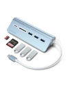 Wholesale Satechi Aluminium hub USB-C / 3xUSB-A, micro/SD blue - STH115 - {ean13} - Hurt