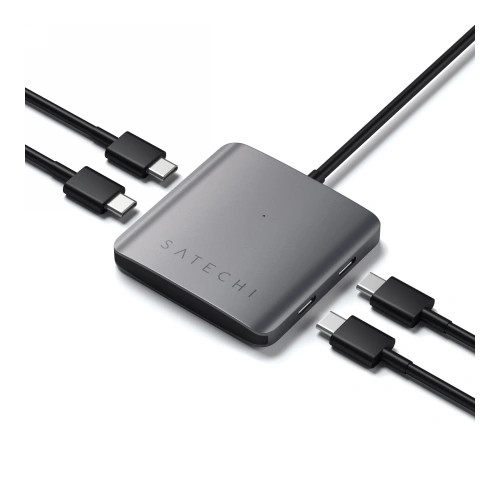 Adapter Satechi hub USB-C / 4x USB-C space gray