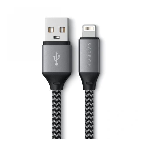 Kabel Satechi USB-A / Lightning 15W, 25cm space gray