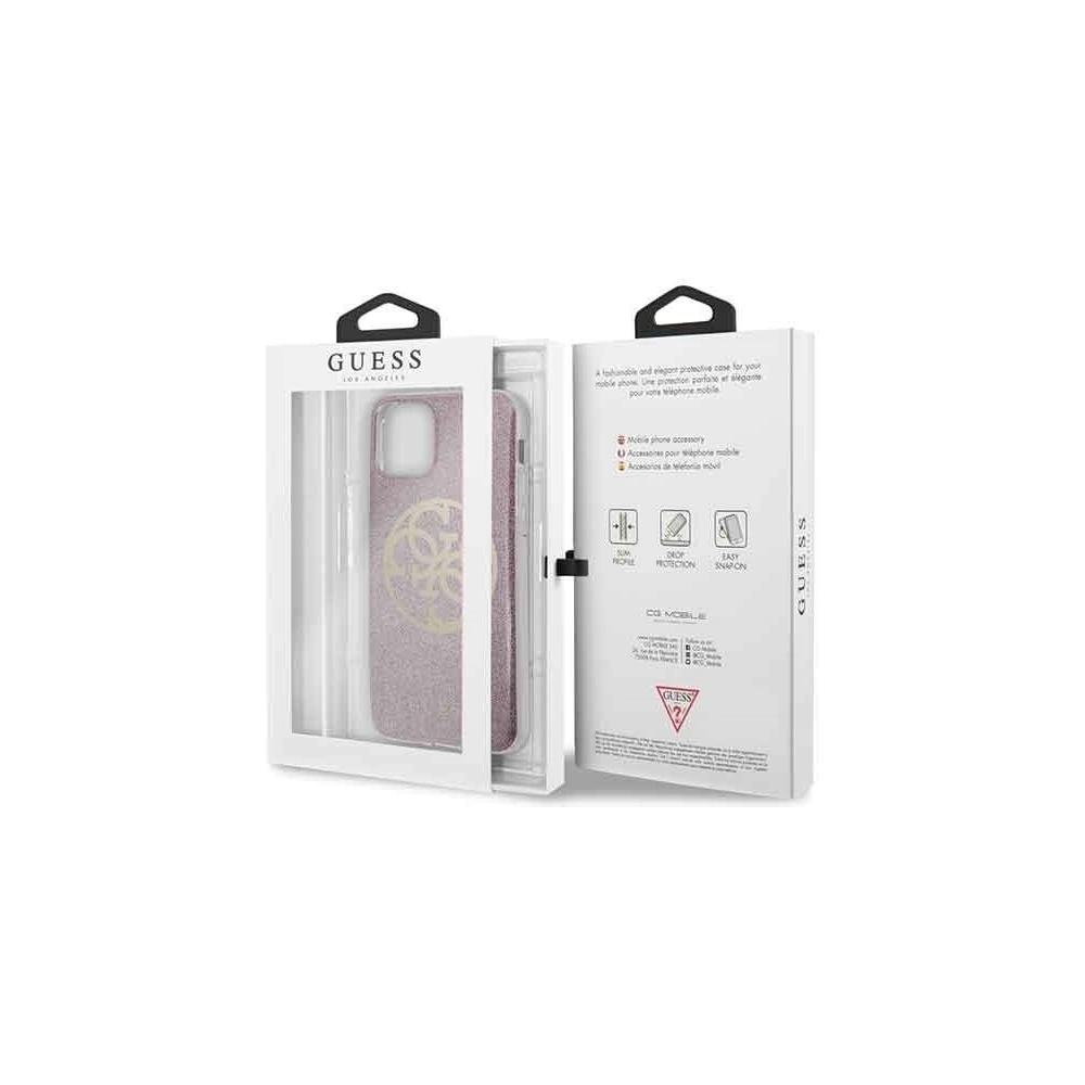 Hurtownia GSM - Etui Guess GUHCN61PCUGLPI Apple iPhone 11 rosa/pink Hartschale 4G Circle Glitter - GUE229PNK - {ean13} - Hurt