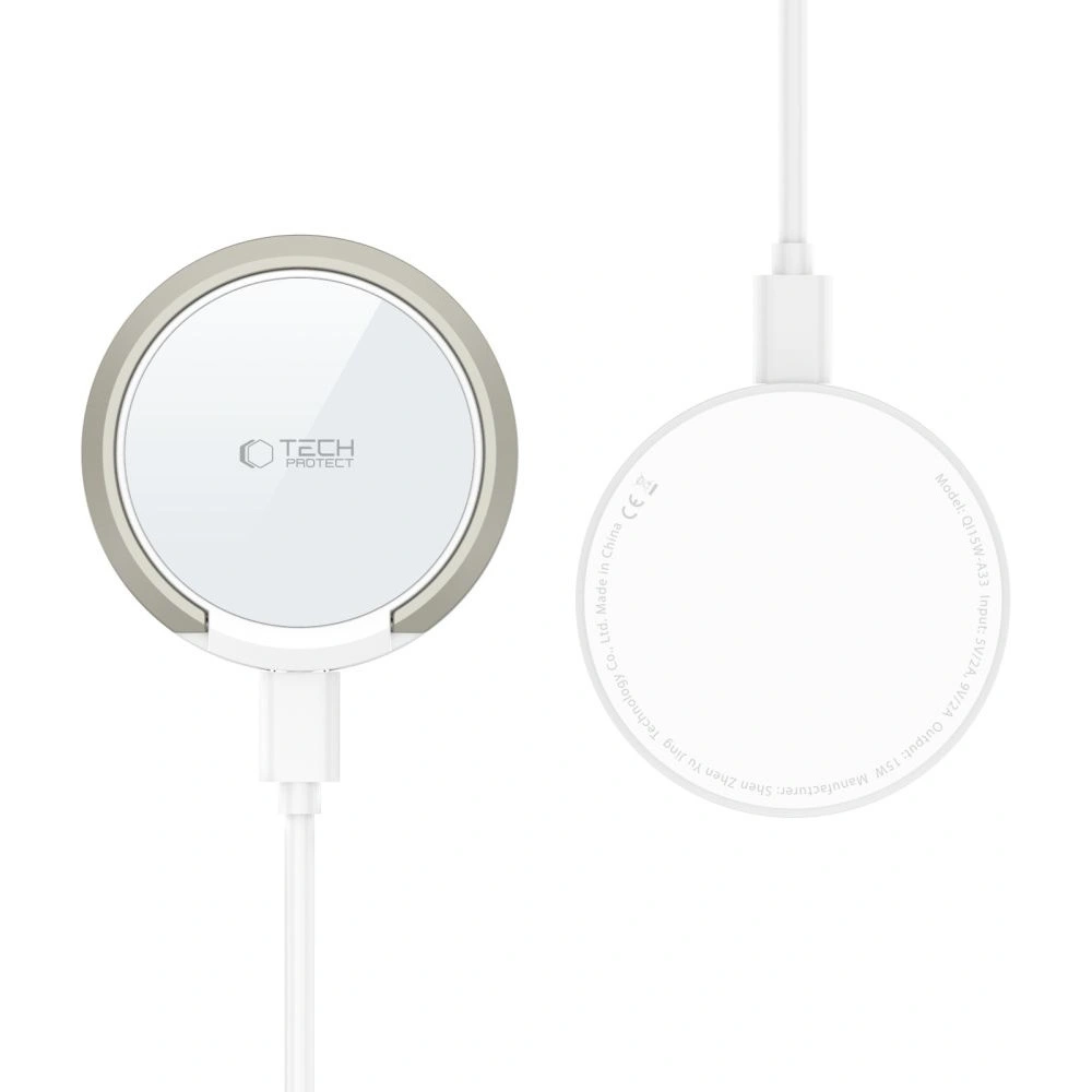 Hurtownia GSM - Bezdrátová nabíječka Tech-Protect QI15W-A33 Magnetic MagSafe Wireless Charger White - THP2787 - {ean13} - Hurt