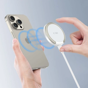 Hurtownia GSM - Vezeték nélküli töltő Tech-Protect QI15W-A33 Magnetic MagSafe Vezeték nélküli Töltő Fehér - THP2787 - {ean13} - Hurt