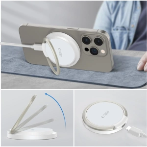 Hurtownia GSM - Vezeték nélküli töltő Tech-Protect QI15W-A33 Magnetic MagSafe Vezeték nélküli Töltő Fehér - THP2787 - {ean13} - Hurt