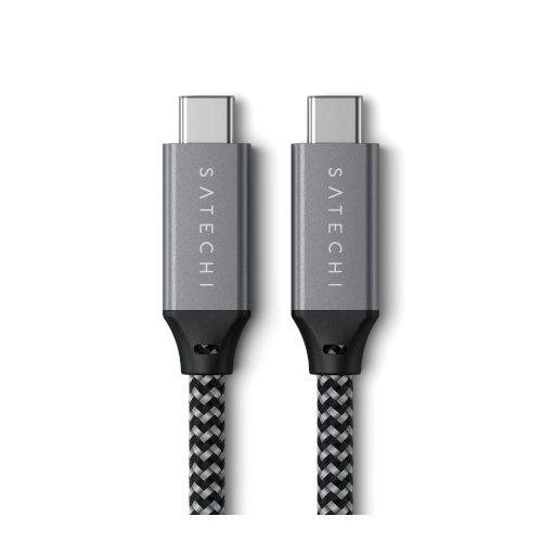 Kabel Satechi USB-C / USB-C 100W, 40Gbps, 25cm space gray