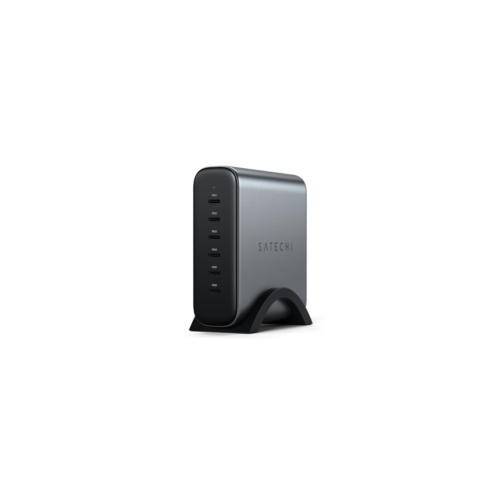 Hurtownia GSM - Hálózati töltő Satechi 6-Port 6xUSB-C GaN 200W PD GaN űrszürke - STH126 - {ean13} - Hurt