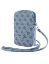 Torebă Guess GUWBZP4GFTSB Zip 4G Triangle albastră/blue
