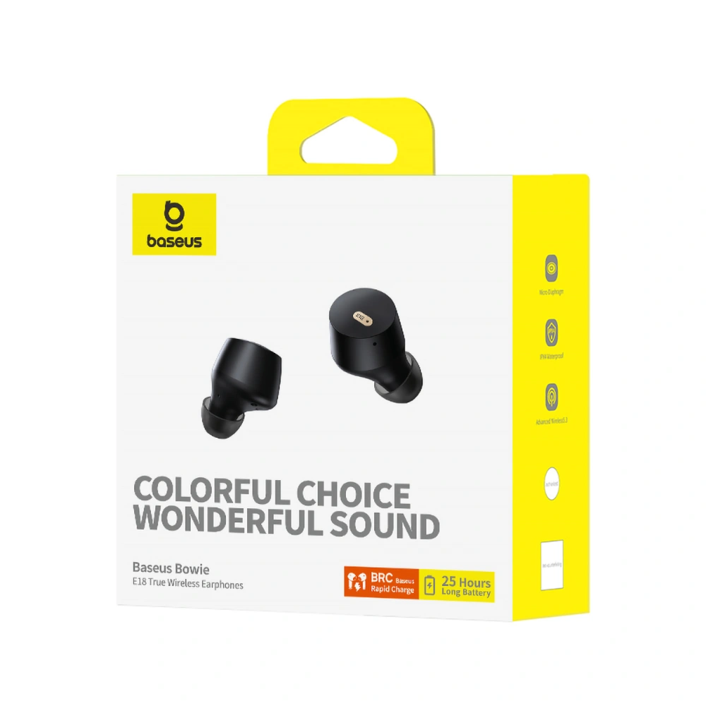 Hurtownia GSM - Drahtlose In-Ear-Kopfhörer Baseus Bowie E18 TWS ENC IPX4 schwarz - BSU4883 - {ean13} - Hurt