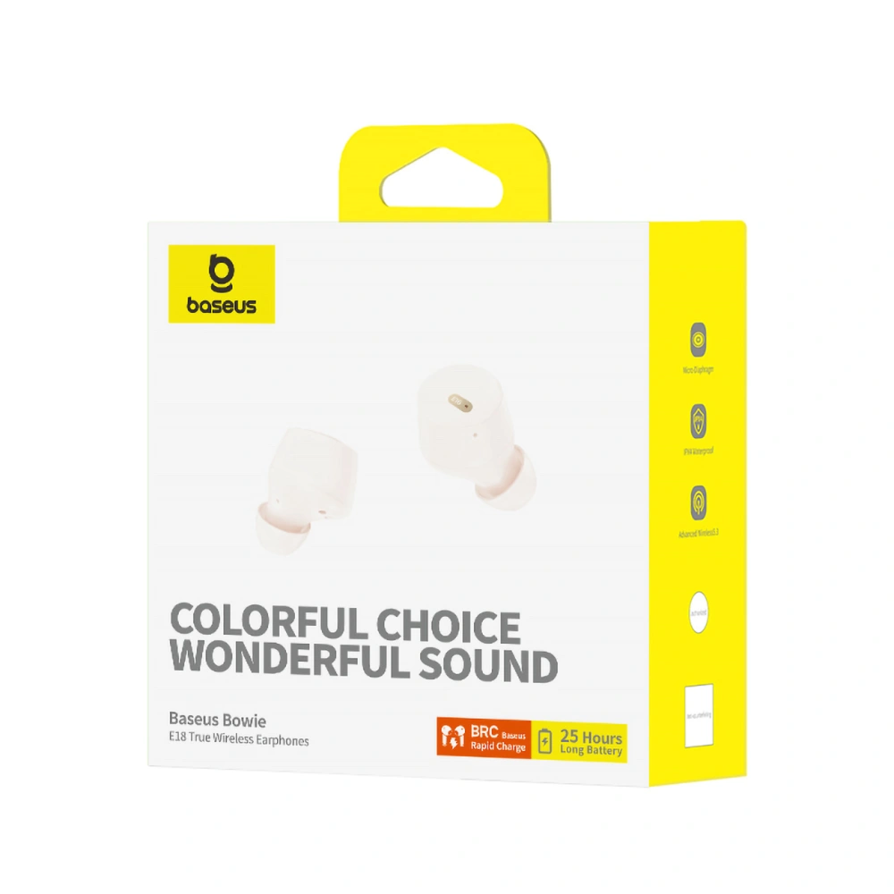 Hurtownia GSM - Căști wireless in-ear Baseus Bowie E18 TWS ENC IPX4 albe - BSU4884 - {ean13} - Hurt