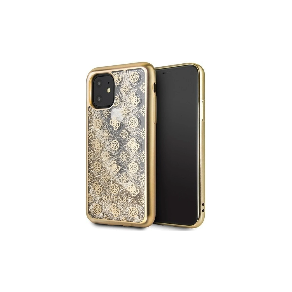 Hurtownia GSM - Etui Guess GUHCN61PEOLGGO Apple iPhone 11 złoty/gold hard case 4G Peony Liquid Glitter - GUE232GLD - {ean13} - Hurt