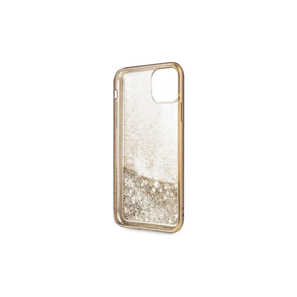 Hurtownia GSM - Etui Guess GUHCN61PEOLGGO Apple iPhone 11 złoty/gold hard case 4G Peony Liquid Glitter - GUE232GLD - {ean13} - Hurt
