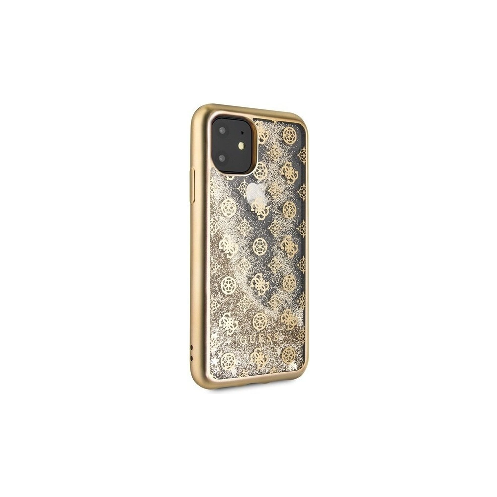 Hurtownia GSM - Etui Guess GUHCN61PEOLGGO Apple iPhone 11 złoty/gold hard case 4G Peony Liquid Glitter - GUE232GLD - {ean13} - Hurt