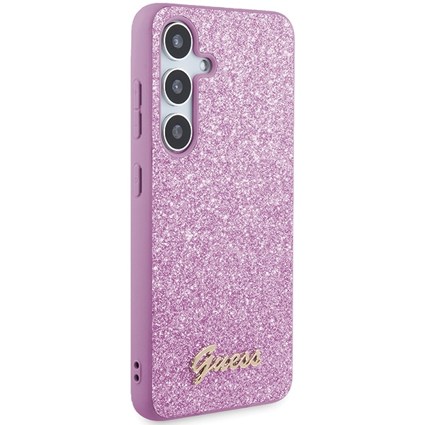 Kryt Guess GGUHCS24MHGGSHU Samsung Galaxy S24+ Plus hardcase Glitter Script purple