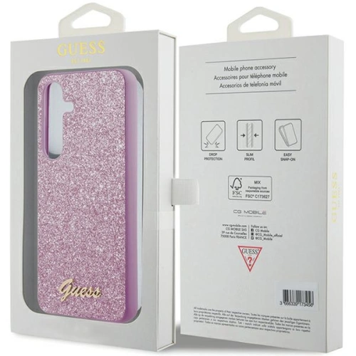 Etui Guess GGUHCS24MHGGSHU Samsung Galaxy S24+ Plus hardcase Glitter Script fioletowy/purple