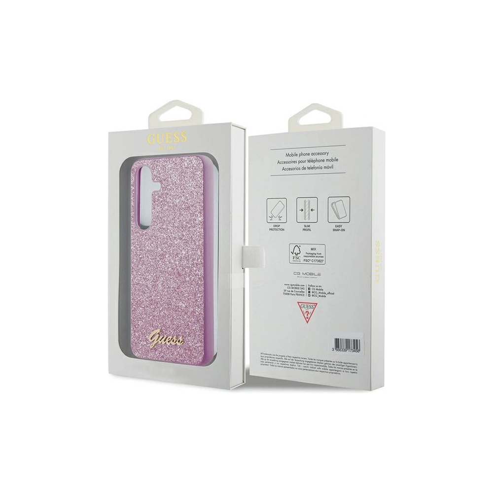Hurtownia GSM - Etui Guess GGUHCS24MHGGSHU Samsung Galaxy S24+ Plus hardcase Glitter Script fioletowy/purple - GUE3400 - {ean13} - Hurt