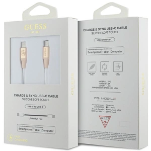 Hurtownia GSM - Kábel Guess GUCCLALRGDD USB-C / USB-C 1.5m Gyors Töltés Eltérő Logó aranysárga/light gold - GUE3401 - {ean13} - Hurt