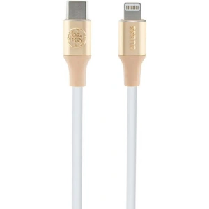 Hurtownia GSM - Kábel Guess GUCLLALRGDD USB-C / Lightning 1.5m Gyors Töltés Emblémás Arany/zöldes arany - GUE3403 - {ean13} - Hurt