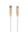 Kabel Guess GUCLLALRGDD USB-C / Lightning 1.5m Încărcare rapidă Logo embosat auriu/auriu deschis