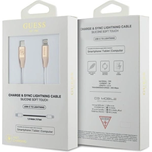Hurtownia GSM - Kábel Guess GUCLLALRGDD USB-C / Lightning 1.5m Gyors Töltés Emblémás Arany/zöldes arany - GUE3403 - {ean13} - Hurt