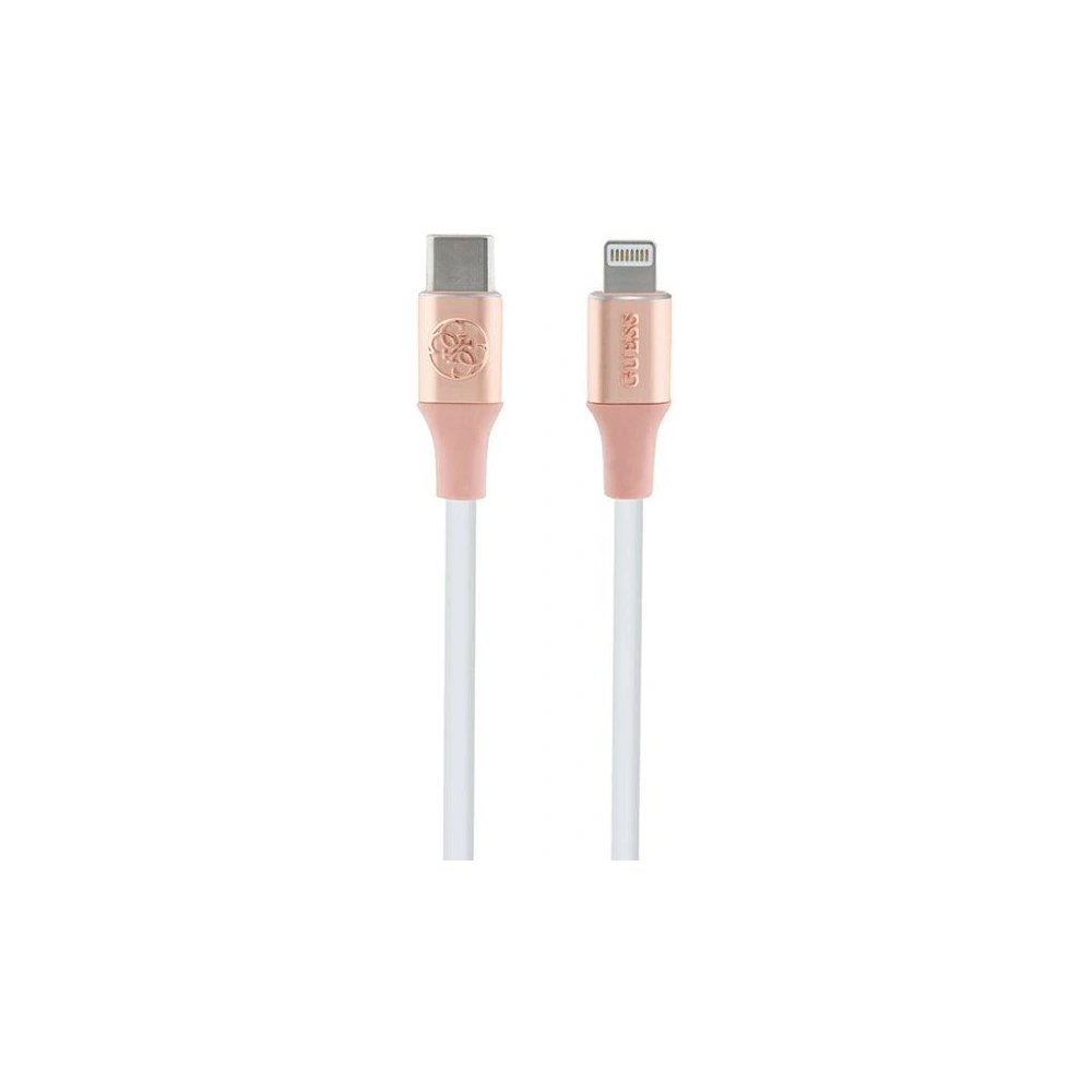 Hurtownia GSM - Cablu Guess GUCLLALRGDP USB-C / Lightning 1.5m Încărcare rapidă logo embossat roz/pink - GUE3404 - {ean13} - Hurt