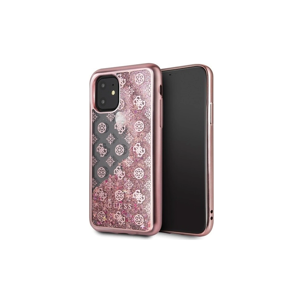 Hurtownia GSM - Etui Guess GUHCN61PEOLGPI Apple iPhone 11 różowo-złoty/rosegold hard case 4G Peony Liquid Glitter - GUE233PNKGLD - {ean13} - Hurt