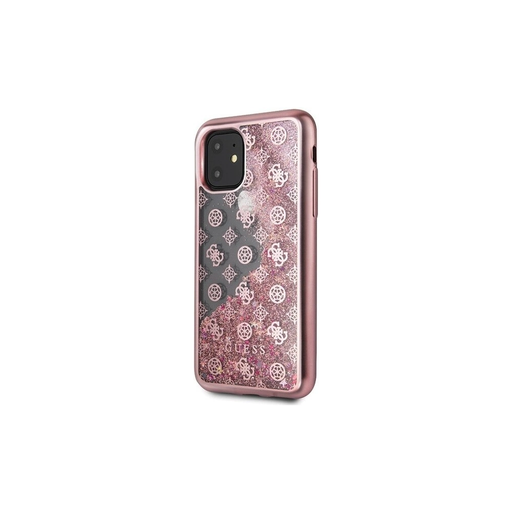 Hurtownia GSM - Etui Guess GUHCN61PEOLGPI Apple iPhone 11 różowo-złoty/rosegold hard case 4G Peony Liquid Glitter - GUE233PNKGLD - {ean13} - Hurt