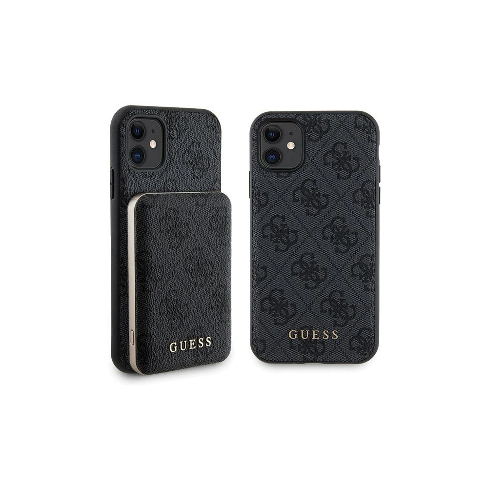 Wholesale Guess GUBPM5N614GEMGK Apple iPhone 11 hardcase + Powerbank 5000mAh MagSafe 4G Metal Logo black - GUE3405 - {ean13} - Hurt