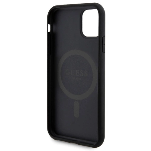 Zestaw Guess GUBPM5N614GEMGK Apple iPhone 11 hardcase + Powerbank 5000mAh MagSafe 4G Metal Logo czarny/black