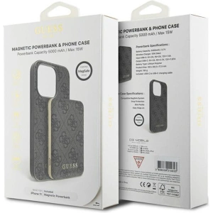 Wholesale Guess GUBPM5N614GEMGK Apple iPhone 11 hardcase + Powerbank 5000mAh MagSafe 4G Metal Logo black - GUE3405 - {ean13} - Hurt