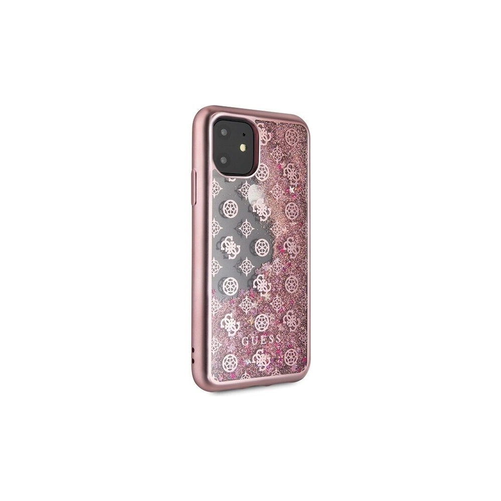Hurtownia GSM - Etui Guess GUHCN61PEOLGPI Apple iPhone 11 różowo-złoty/rosegold hard case 4G Peony Liquid Glitter - GUE233PNKGLD - {ean13} - Hurt
