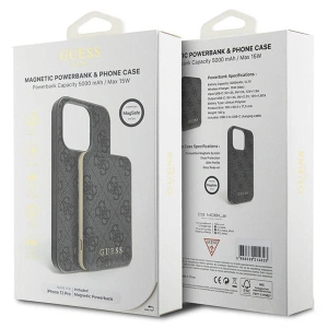 Wholesale Guess GUBPM5P13L4GEMGK Apple iPhone 13 Pro hardcase + Powerbank 5000mAh MagSafe 4G Metal Logo black - GUE3406 - {ean13} - Hurt