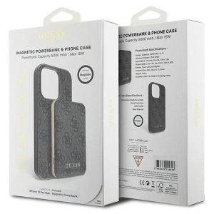 Hurtownia GSM - Zestav Guess GUBPM5P13X4GEMGK Apple iPhone 13 Pro Max hardcase + Powerbank 5000mAh MagSafe 4G Metal Logo černý/black - GUE3407 - {ean13} - Hurt