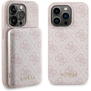 Hurtownia GSM - Set Guess GUBPM5P14L4GEMGP Apple iPhone 14 Pro hardcase + Powerbank 5000mAh MagSafe 4G Metal Logo roz/pink - GUE3409 - {ean13} - Hurt