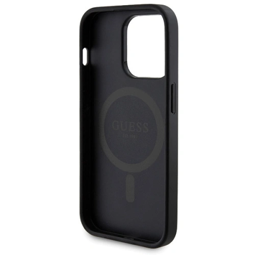 Zestaw Guess GUBPM5P15L4GEMGK Apple iPhone 15 Pro hardcase + Powerbank 5000mAh MagSafe 4G Metal Logo czarny/black