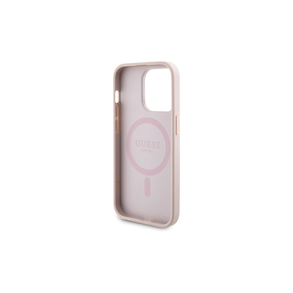 Hurtownia GSM - Zestaw Guess GUBPM5P15L4GEMGP Apple iPhone 15 Pro hardcase + Powerbank 5000mAh MagSafe 4G Metal Logo różowy/pink - GUE3412 - {ean13} - Hurt