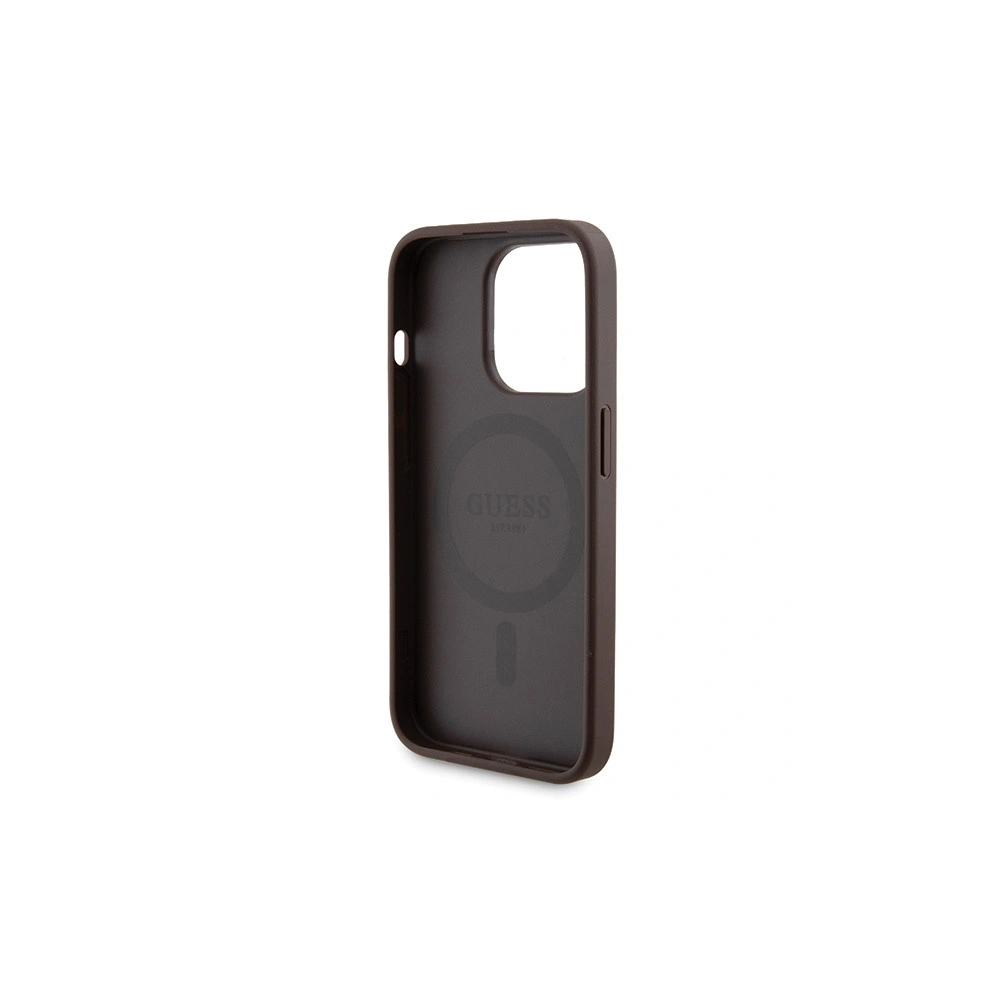 Hurtownia GSM - Zestaw Guess GUBPM5P15L4GEMGW Apple iPhone 15 Pro kemény tok + Powerbank 5000mAh MagSafe 4G Fém Logo barna/brown - GUE3413 - {ean13} - Hurt