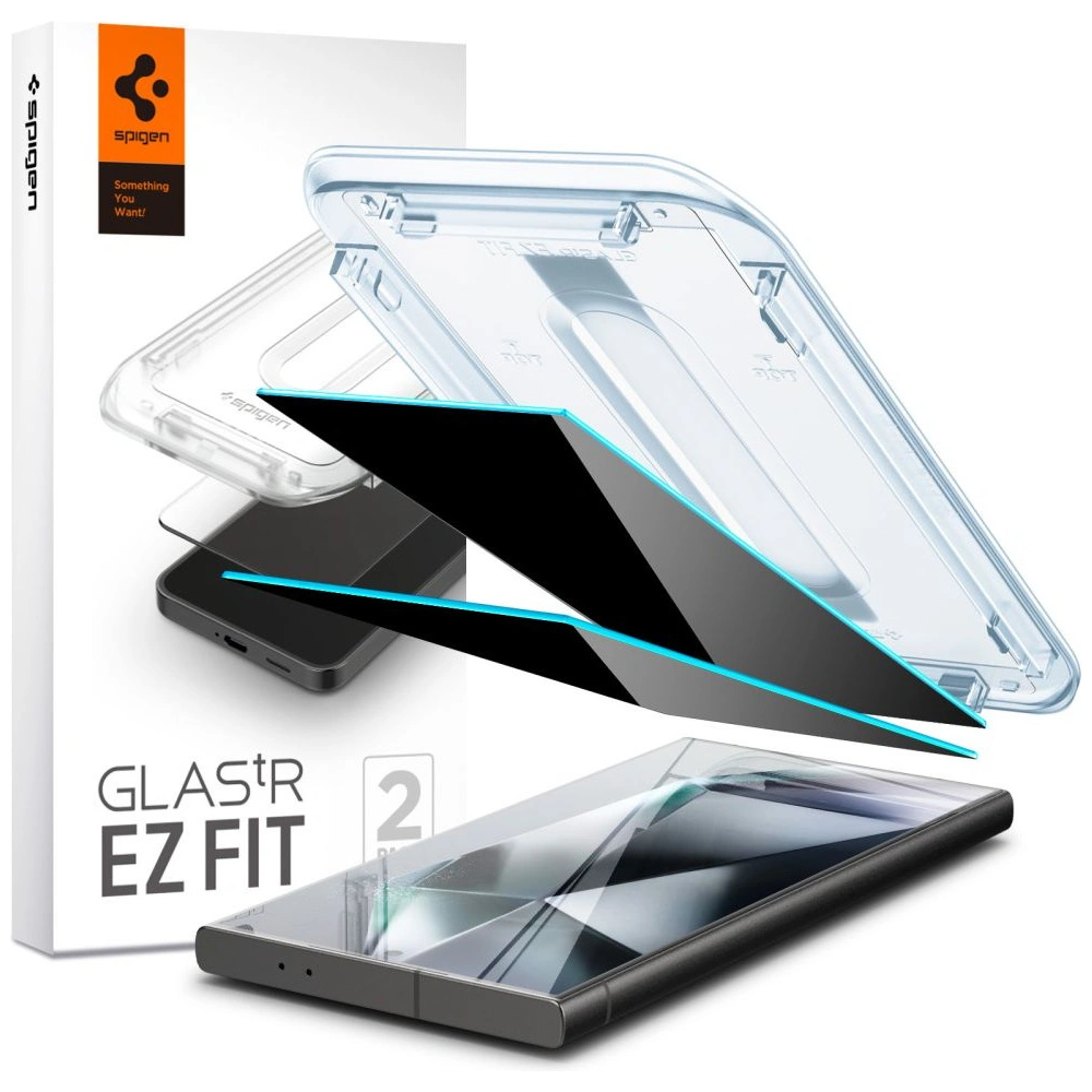 Hurtownia GSM - Gehärtetes Glas Spigen GLAS.tR ez Fit Samsung Galaxy S24 Ultra Privacy [2 PACK] - SPN3395 - {ean13} - Hurt
