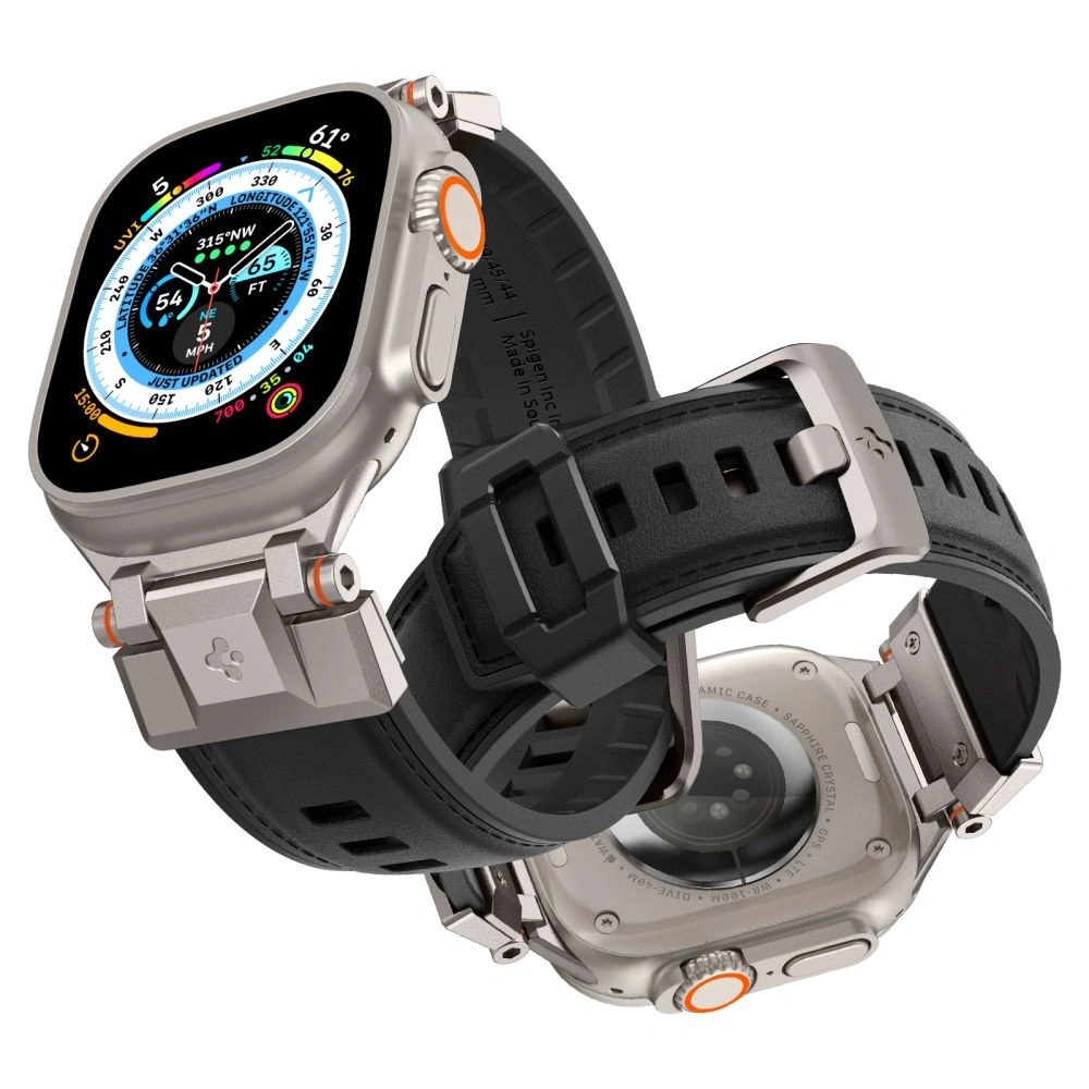 Wholesale Belt Spigen DuraPro Armor PU Apple Watch 4/5/6/7/8/9/SE/Ultra 42/44/45/49mm Black - SPN3396 - {ean13} - Hurt