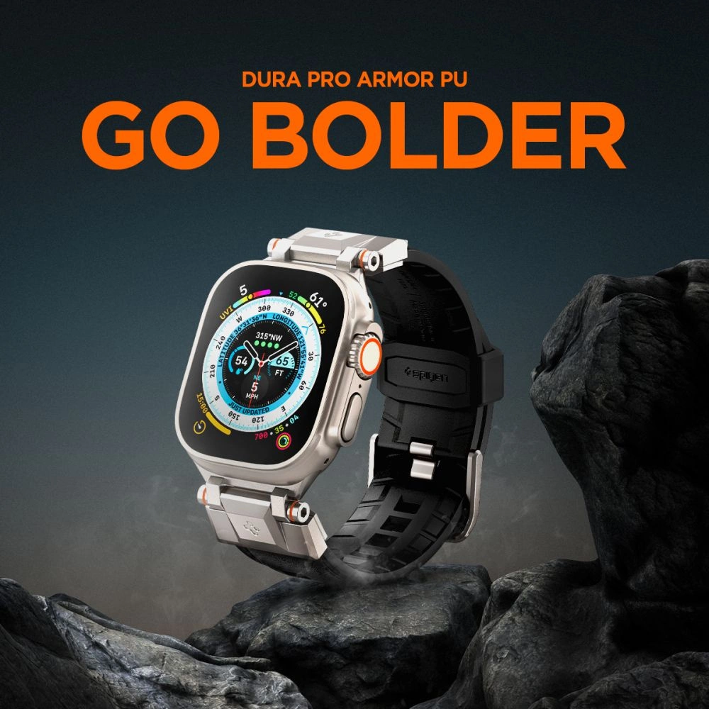 Wholesale Belt Spigen DuraPro Armor PU Apple Watch 4/5/6/7/8/9/SE/Ultra 42/44/45/49mm Black - SPN3396 - {ean13} - Hurt