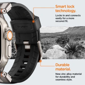 Hurtownia GSM - Pasek Spigen DuraPro Armor PU Apple Watch 4/5/6/7/8/9/SE/Ultra 42/44/45/49mm Černý - SPN3396 - {ean13} - Hurt