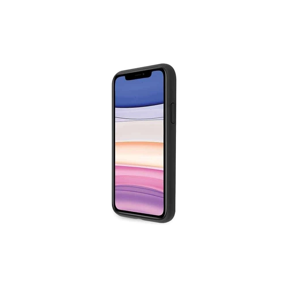 Hurtownia GSM - Etui Guess GUHCN61RSSASBK Apple iPhone 11 czarny/black hard case Saffiano 4G Circle Logo - GUE235BLK - {ean13} - Hurt