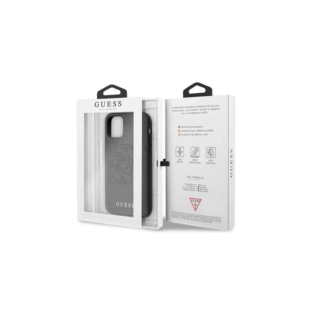 Hurtownia GSM - Etui Guess GUHCN61RSSASBK Apple iPhone 11 czarny/black hard case Saffiano 4G Circle Logo - GUE235BLK - {ean13} - Hurt