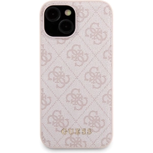 Hurtownia GSM - Zestaw Guess GUBPM5P15S4GEMGP Apple iPhone 15 hardcase + Powerbank 5000mAh MagSafe 4G Metal Logo różowy/pink - GUE3415 - {ean13} - Hurt