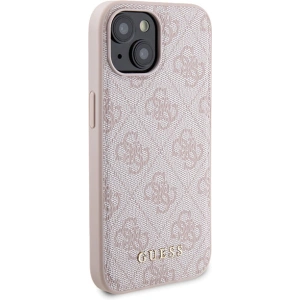 Hurtownia GSM - Zestaw Guess GUBPM5P15S4GEMGP Apple iPhone 15 hardcase + Powerbank 5000mAh MagSafe 4G Metal Logo różowy/pink - GUE3415 - {ean13} - Hurt