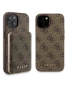 Zestaw Guess GUBPM5P15S4GEMGW Apple iPhone 15 kemény tok + Powerbank 5000mAh MagSafe 4G Fém Logo barna/brown